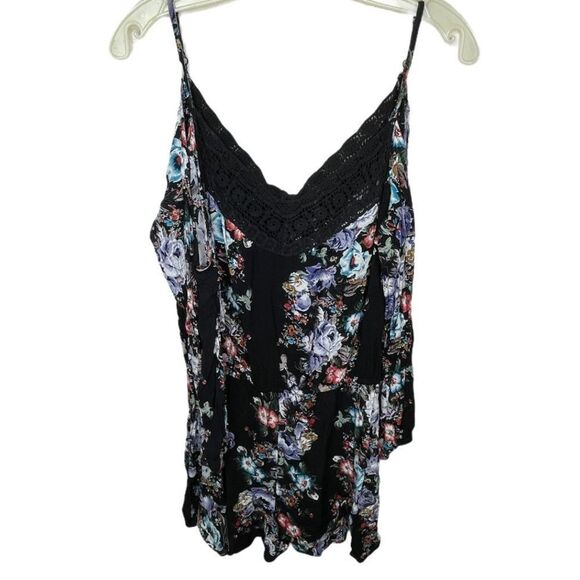 Kaitlyn Cold Shoulder Shorts Romper - Picture 1 of 8